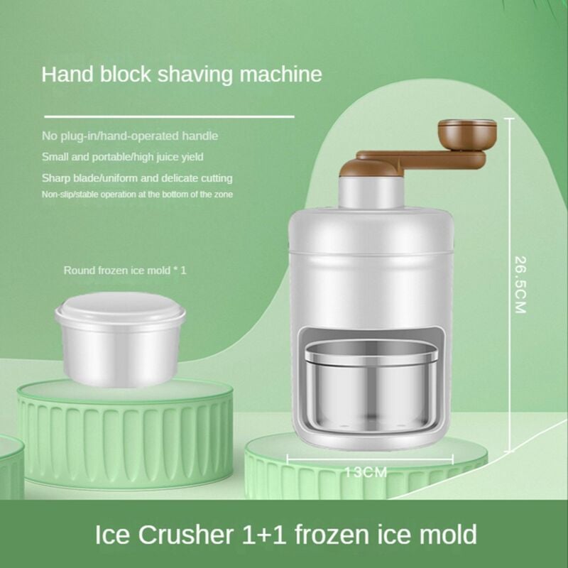 Machine à glace pilée - Machine à glace pilée à manivelle Machine à cône de  neige,Machine à glace portable avec lames en acier inoxydable pour cônes