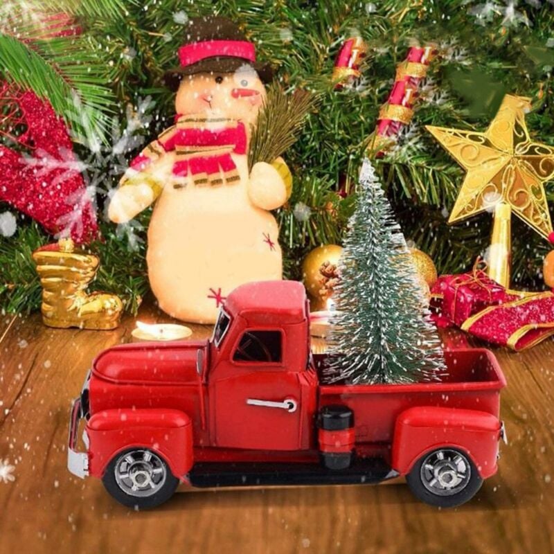 Décoration de table de camion rouge, jardinière de camion en métal de  ferme, décorations de camion de Noël, table décorative de Noël, Halloween,  cadeaux de Thanksgiving - Temu France