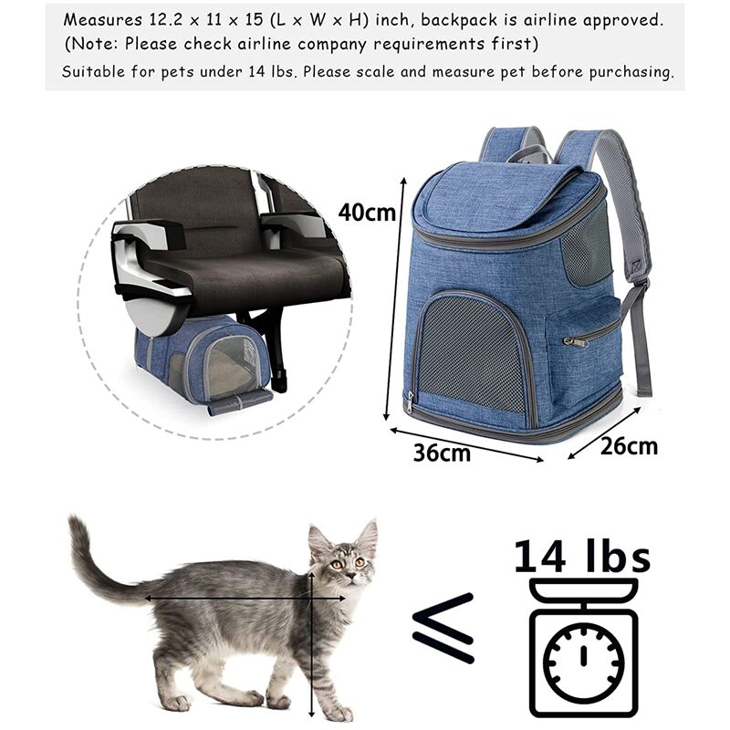 Porte-chat Portable Cage Pour Chat Approuvée Par La Compagnie Aérienne Cage  Pour Chat Portable - Temu Belgium