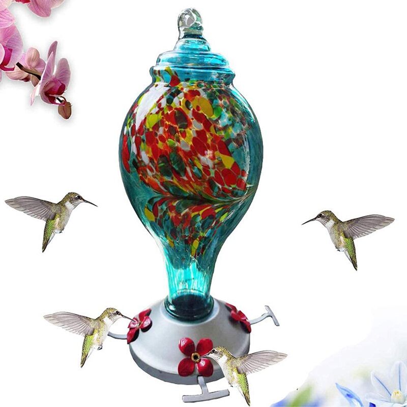 Mangeoire extérieure en plastique pour oiseaux avec crochet en fer  Bouteille d'eau d'oiseau en plastique suspendue Colibri Mangeoire Jardin