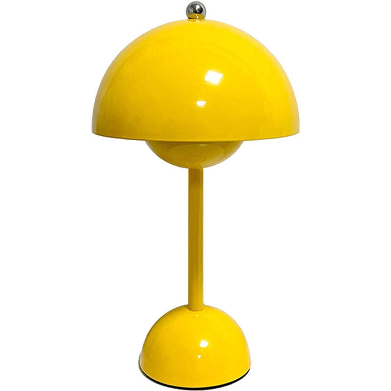 Lampe à poser rétro pour chevet vintage jaune clair luminaire