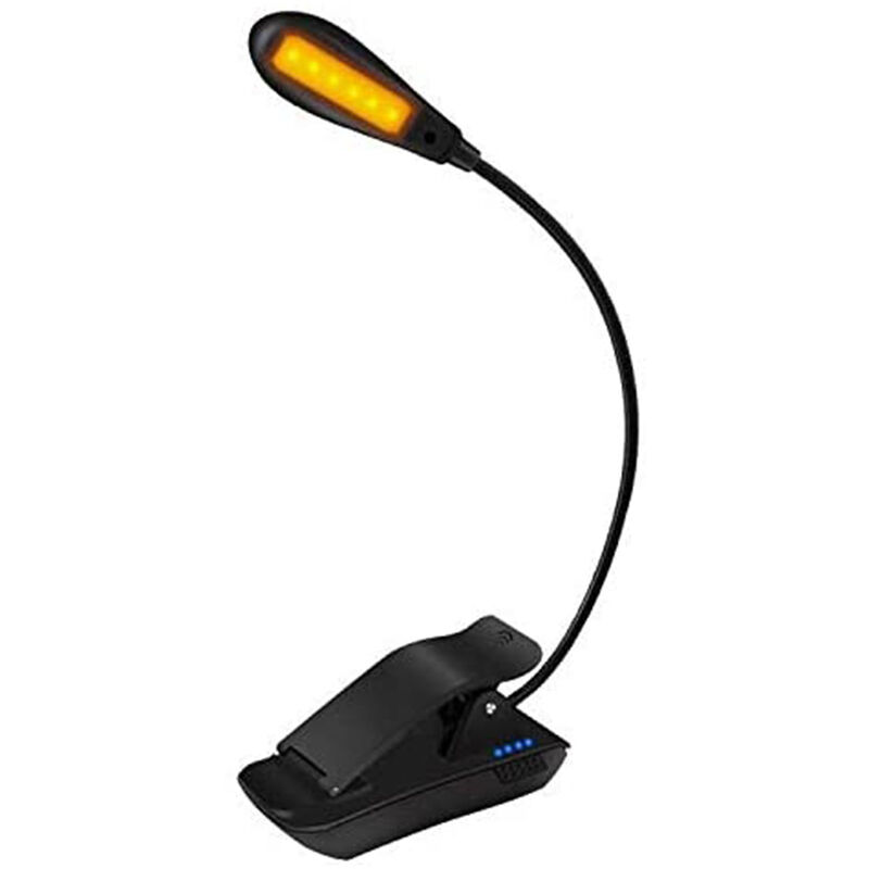 Ahlsen Lampe de lecture rechargeable pour livres, lumière LED pour lire au  lit, soin des yeux, luminosité réglable, 3 températures de couleur,  autonomie de plus de 20 heures, lampe de lecture USB pour