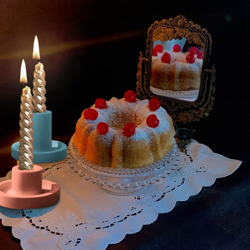 Bougie en fleur de Lotus romantique, scintillante magique rotative, pour  décoration de gâteau de fête d'anniversaire, Diy