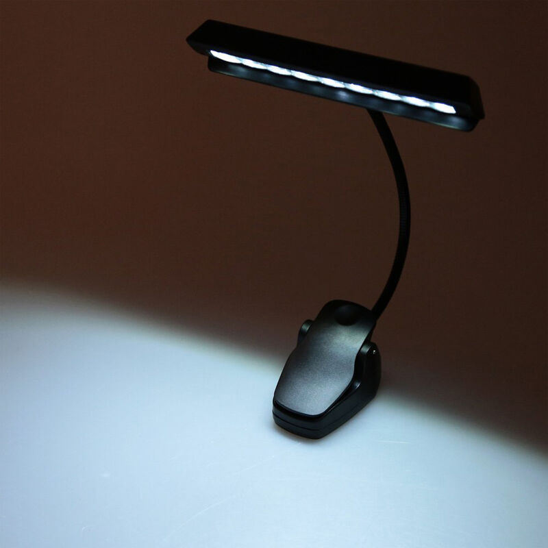 9 liseuse LED Lampe de lecture Lampe clipable de bureau pour Pupitre  Partition Piano Noir