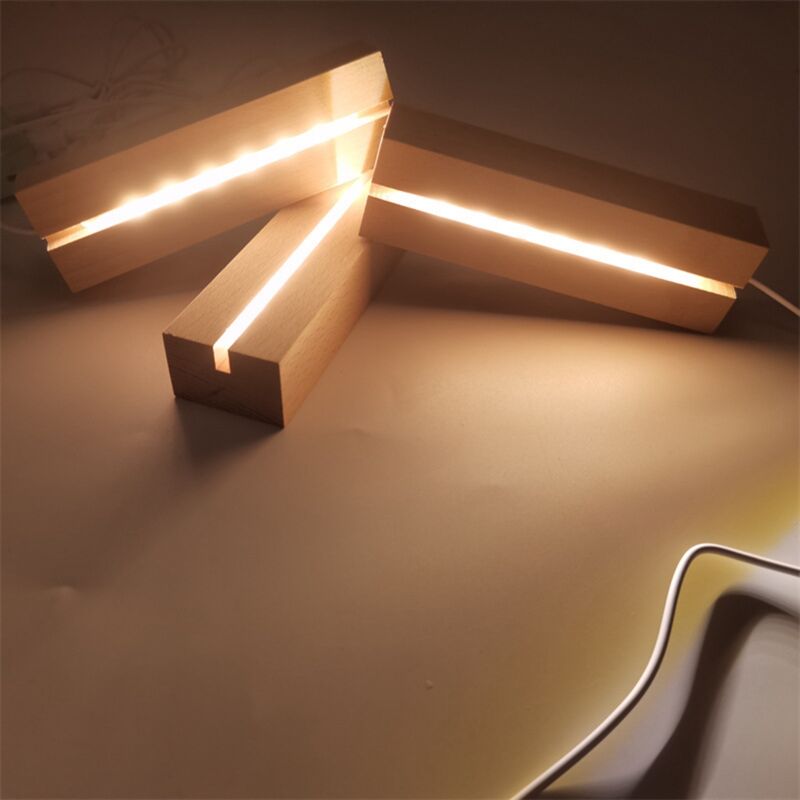 Base de Lampe de LumièRe LED de Nuit 3D Base D'Affichage de
