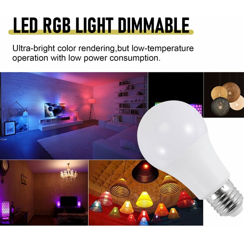 AMPOULE LED 3W RGB Couleur Haute Luminosité Faible Consommation