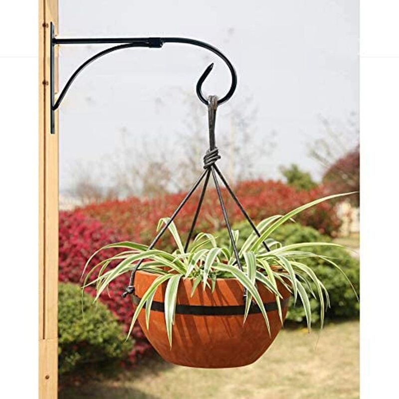 Lot de 2 supports à suspendre pour plantes d'extérieur pour mangeoires à  oiseaux, jardinières, lanternes, carillons éoliens, avec 4 vis