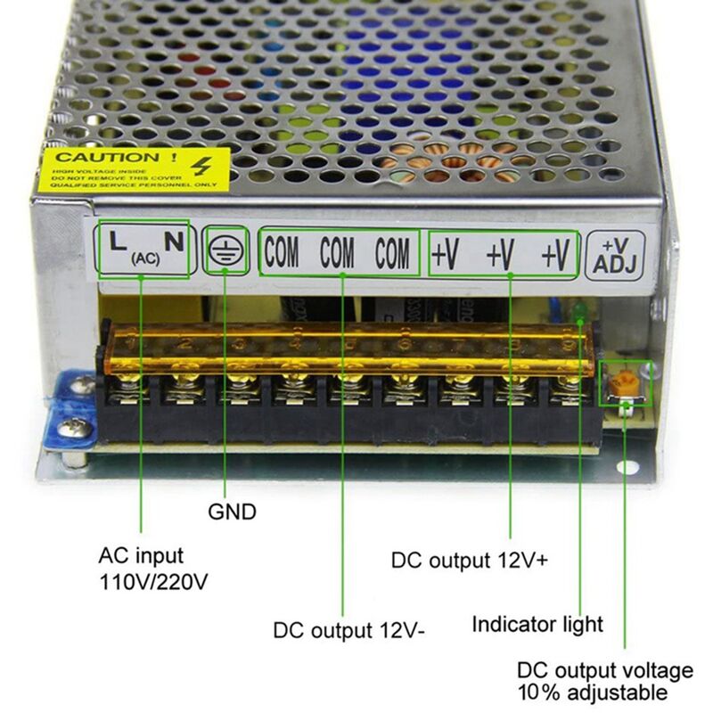 Transformateur d'alimentation enfichable 110/220V AC à 12V DC 60W