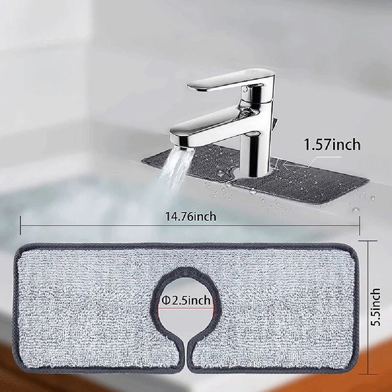 Tapis de robinet en silicone pratique pour évier de cuisine, tapis de  capteur d'eau de robinet de salle de bain, coussin de vidange d'évier