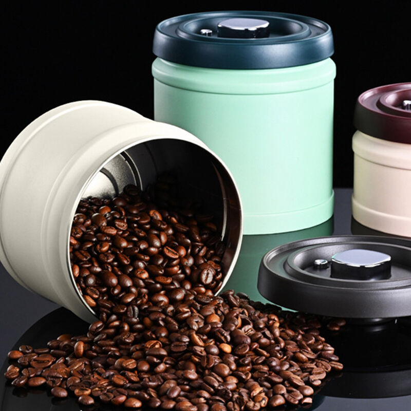 Récipient de stockage de grains de café scellé Thé de céréales sous vide  Gardez un réservoir de bidon frais pour le café hermétique