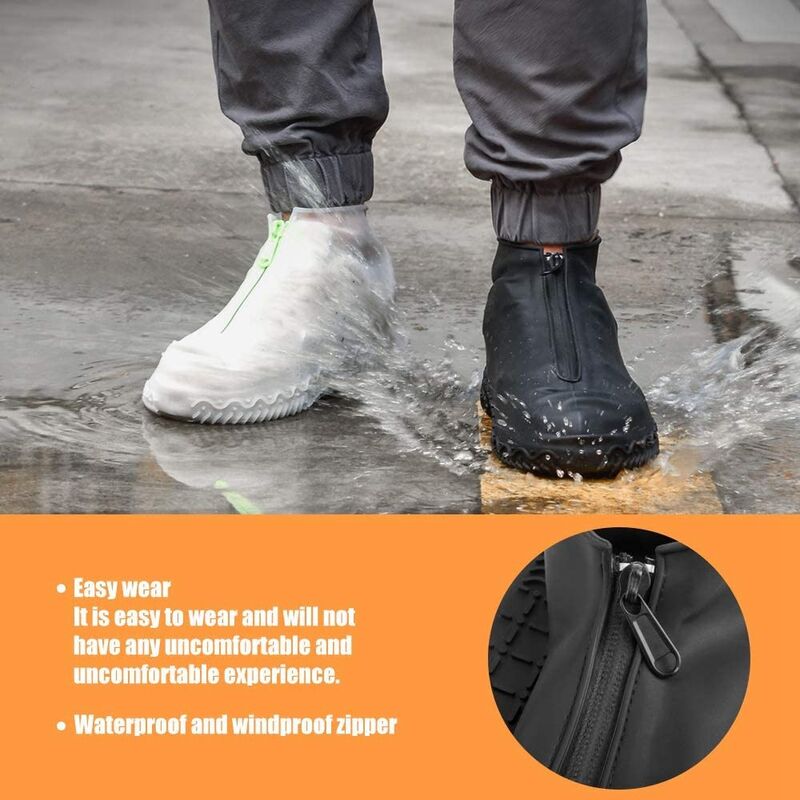 Couvre-chaussures imperméable unisexe pour moto, 1 paire, protection  réutilisable pour chaussures de cyclisme - AliExpress