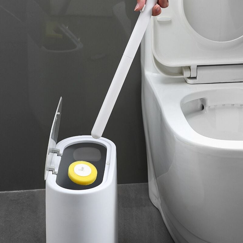 Brosse de toilette jetable avec liquide de nettoyage outil de nettoyage  mural pour salle de bain