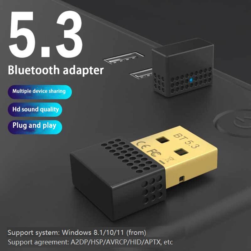 Adaptateur USB 2.0 Bluetooth Dongle pour PC, casque stéréo de bureau,  clavier, souris, prise en charge de tous les Windows 10 8.1 8 7 XP Vista