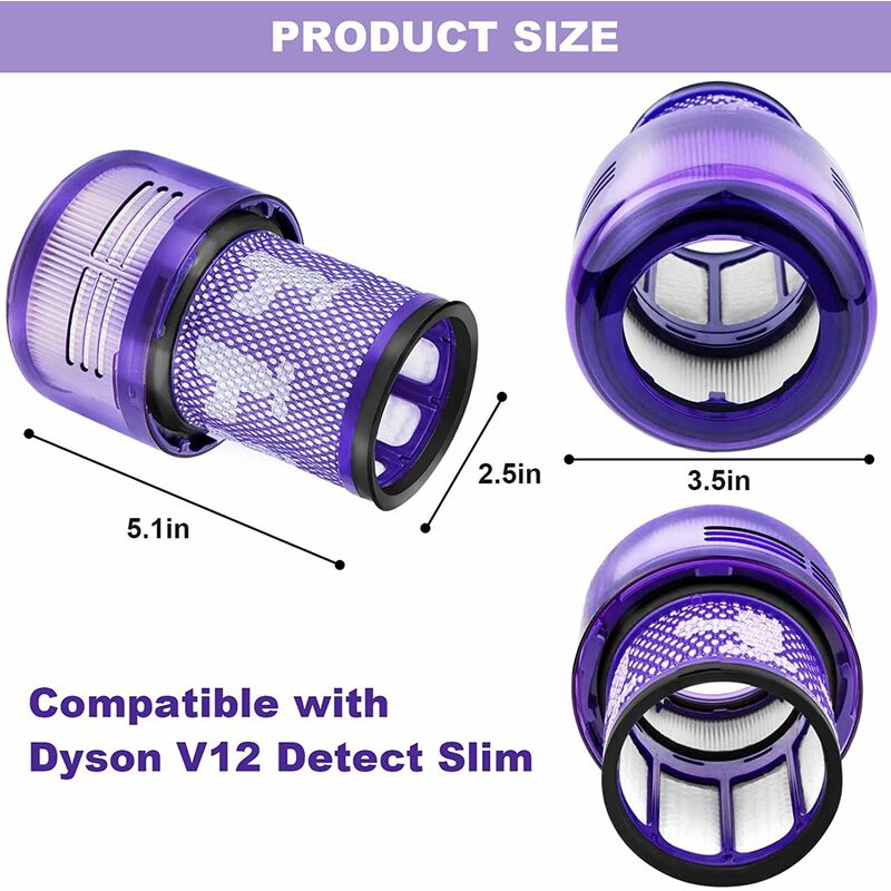 Filtre de rechange pour aspirateur Dyson v12 Detect Slim 971517-01