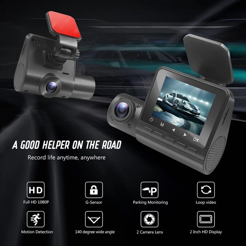 Enregistreur de conduite à 360 degrés Dash Cam écran Ips de - Temu Belgium