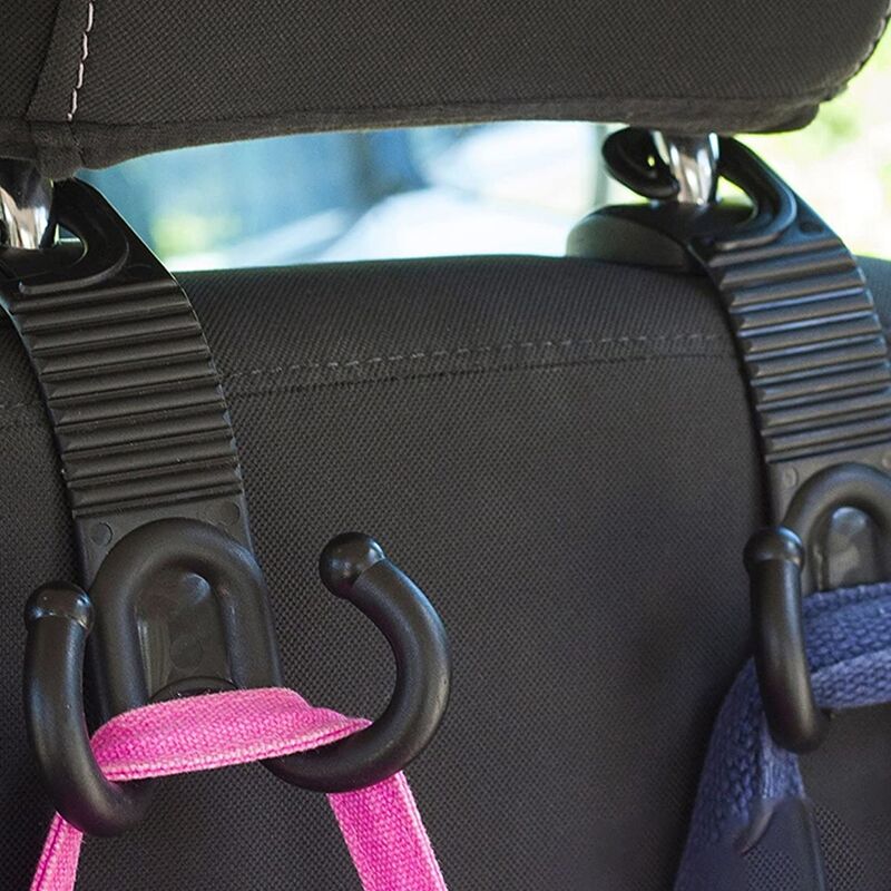 Lot de 8 crochets universels pour appuie-tête de siège de voiture - 2  styles - Pour sacs de voiture, vêtements, manteaux, sacs d'épicerie. :  : Auto et Moto