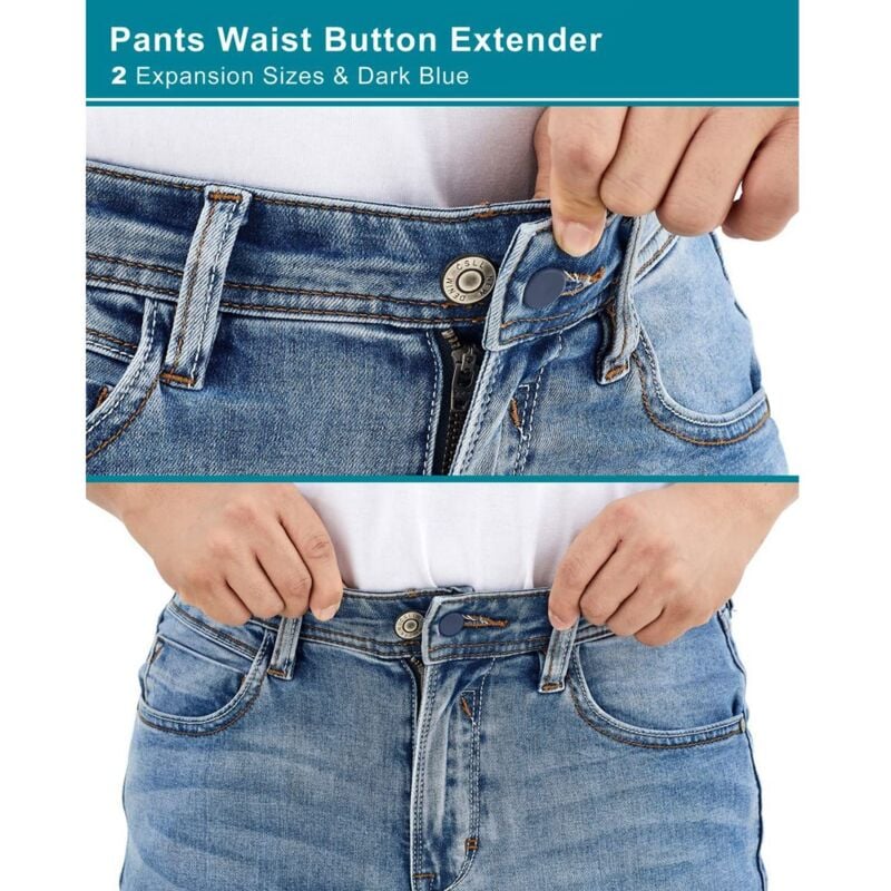 Rallonge de Bouton de Taille de Pantalon 12 PièCes pour Jeans - Rallonges  de Taille de Pantalon pour Femmes et - 1/1,4 Pouces