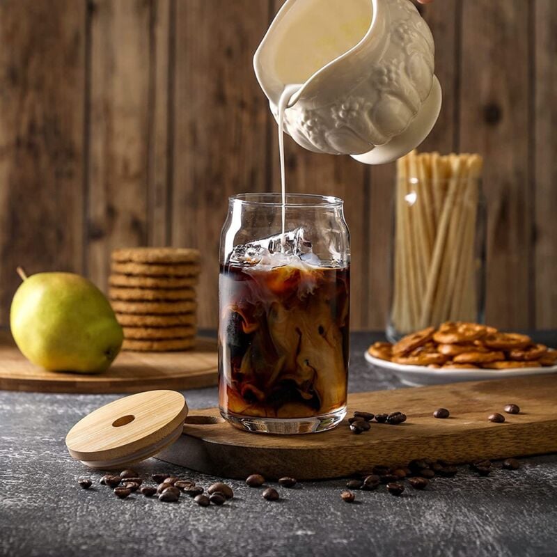 Tasse en plastique réutilisable, double paroi transparente avec paille,  gobelet réutilisable adapté pour le café et le jus de fruits (500 ml) :  : Cuisine et Maison