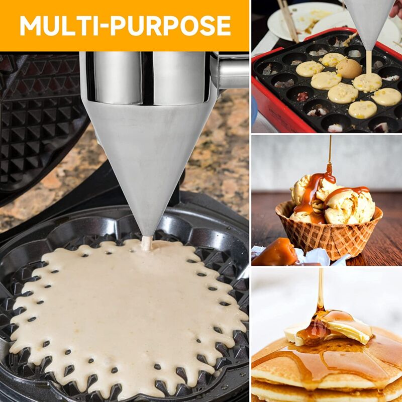 Electrique Distributeur de Pâte à Crêpe 1200ML Entonnoir pour Pâte à  Gâteaux Tasse À Mesurer Muffin Outil De Cuisson pour La Cuisine À La Maison