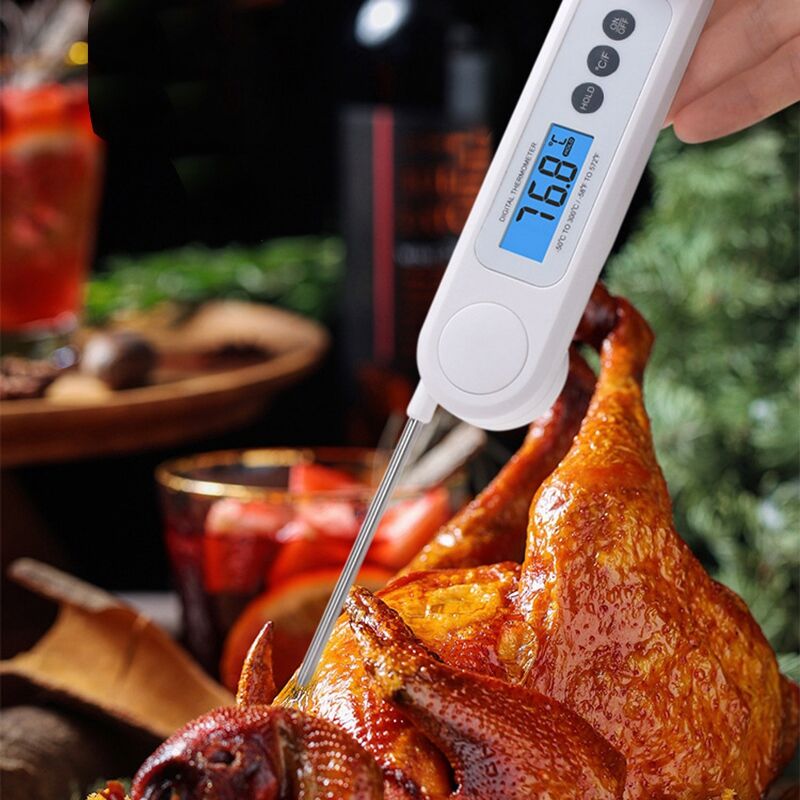 KT THERMO Lot de 2 thermomètres à viande avec cadran de 6,3 cm en acier  inoxydable étanche pour barbecue, volaille : : Maison