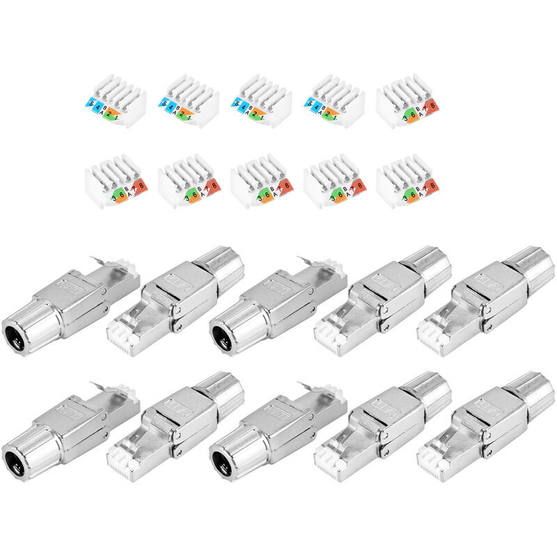 Outil de prise réseau modulaire sans fil pour connecteurs RJ45 CAT7, câble d 'installation blindé, 4 pièces - AliExpress