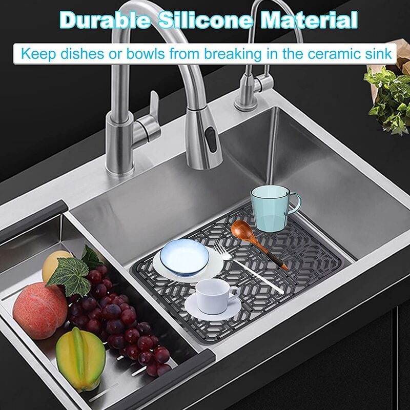 Tapis de drainage antidérapant en Silicone pour robinet de cuisine, tapis  absorbant, antidérapant, protection pour comptoir, salle de bain et cuisine