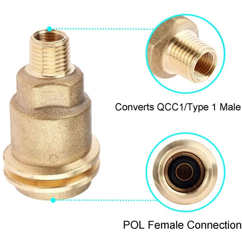 YOSOO coupleur de cylindre Adaptateur de recharge QCC1 Valve de régulation  Coupleur de réservoir en laiton pour bouteille de gaz - Cdiscount Bricolage