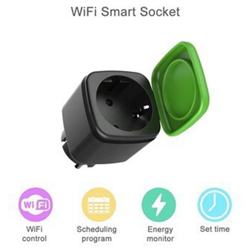 Generic Prise Intelligente WiFi, Prise Européenne 16A, Prise De Télécommande  Sans Fil Smart Life APP-Noir - Prix pas cher