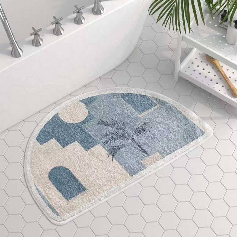 Tapis de Douche Angle en Microfibre, Tapis de Douche Arrondi pour Les  Douches d'angle, Petit Tapis de Douche Arrondi en Quart de Cercle, Lavable  en Machine, Blanc : : Cuisine et Maison