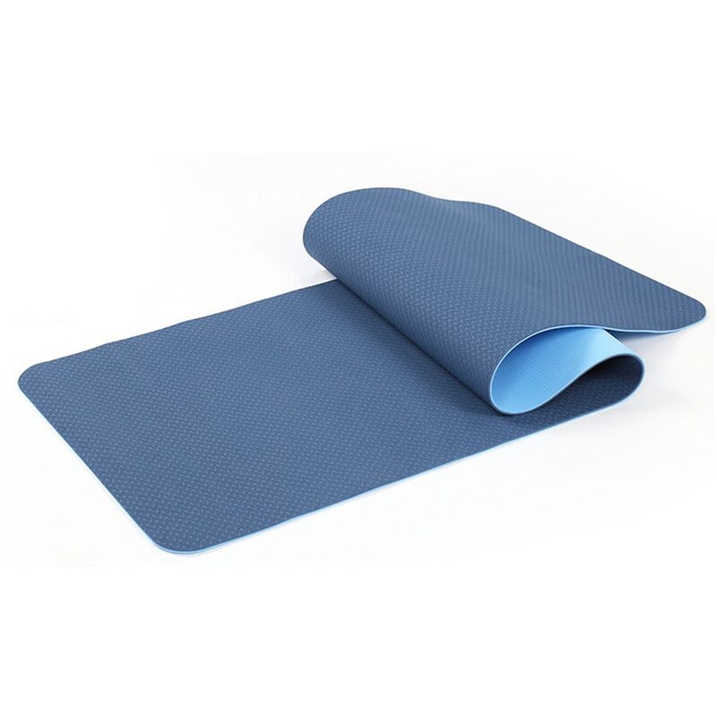 Tapis de Fitness Gym Musculation Antidérapant – Tapis pour Yoga Pilates  Fitness Gymnastique 183 x 61 x 0 6 cm en TPE - Bleu