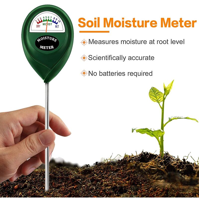 Détecteur d’humidité du sol Détecteur de compteur Sonde métallique  Jardinage Plante Fleur Analyseur d’eau Instrument de test Outil d’hygromètre