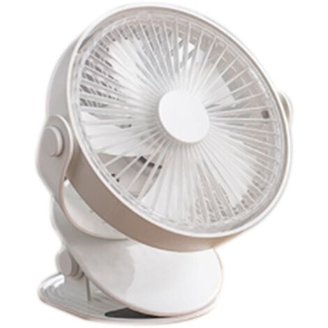 Mini ventilateur portable – Petit ventilateur rotatif à 360° soufflant de  l'air froid avec ventilateur à pince en 3 vitesses, rechargeable par USB