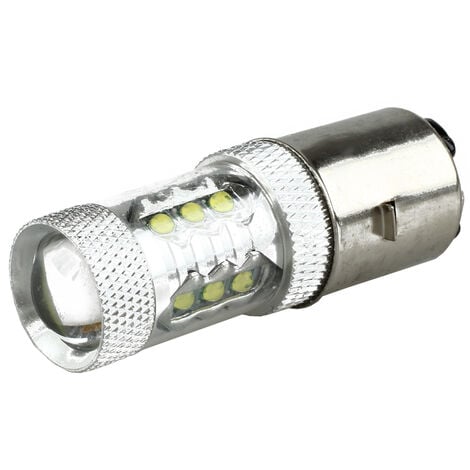 80W BA20D H6 Blanc 16 LED / Mobylette / ATV ampoule de phare