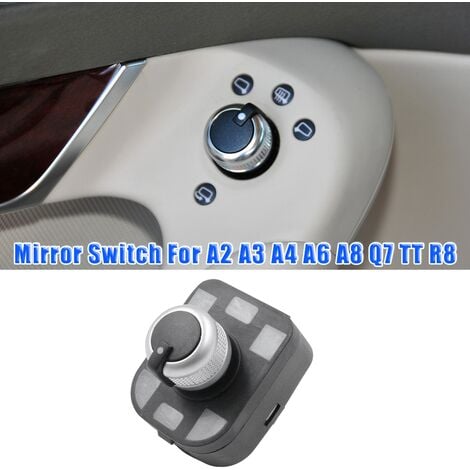 Bouton de commutateur de commande de rétroviseur latéral de voiture bouton  de bouton de miroir de vue latérale pour Golf 5 pour Jetta MK5 pour Pessat