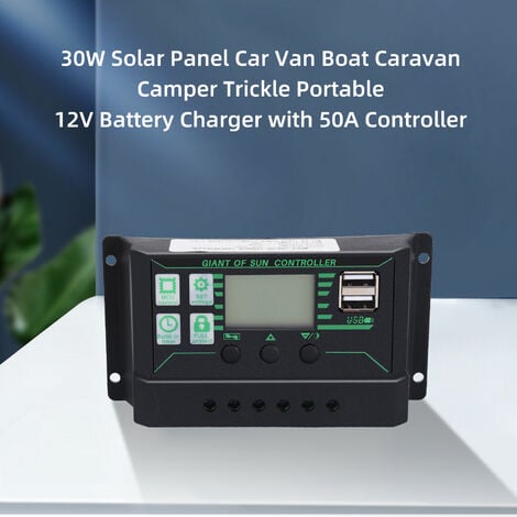 300W Panneau Solaire 12V Chargeur Batterie + 50A-100A Contrôleur Caravan  Boat