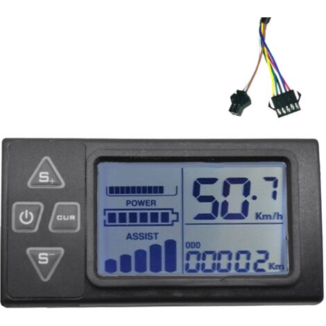 Vélo électrique Panneau d'affichage LCD Port USB Compteur de vitesse 36V  48V