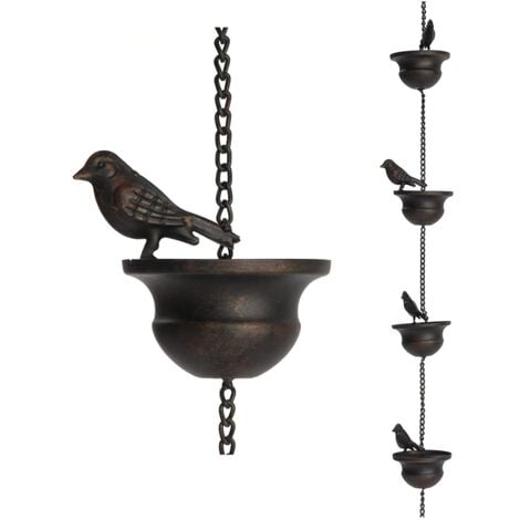 ChaîNes de Pluie pour GouttièRes Oiseaux Mobiles sur Tasses Carillons de  Pluie Carillons de Pluie de