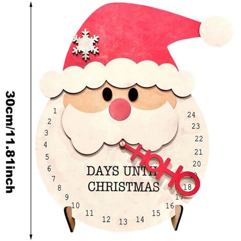 Compte à rebours de Noël Tissu Calendrier de l'Avent 12 Jours