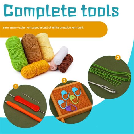 Kits Complets de Crochet pour DéButants, Kit de Crochet Tournesol Bricolage  avec Marqueurs à Tricoter, Boule