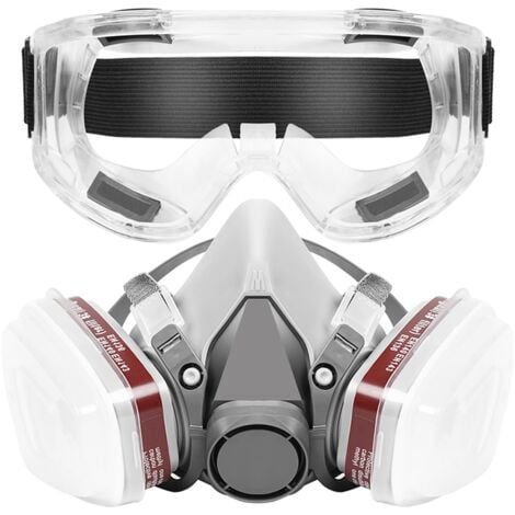 Masque respiratoire avec filtres – Demi-masque réutilisable avec 4