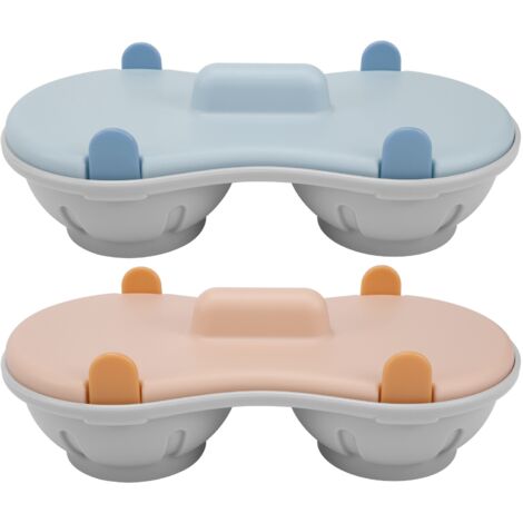 Pocheuse à Œufs Micro-ondes - 2 Cavités En Silicone Alimentaire - Pour Œufs Durs Ou Pochés - Bleu