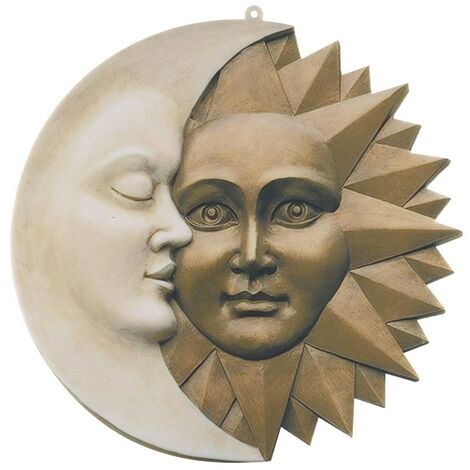 Soleil et Lune Sculpture Murale IcôNes CéLestes de L'Astronomie Jardin  DéCor ExtéRieur Capteur de Soleil
