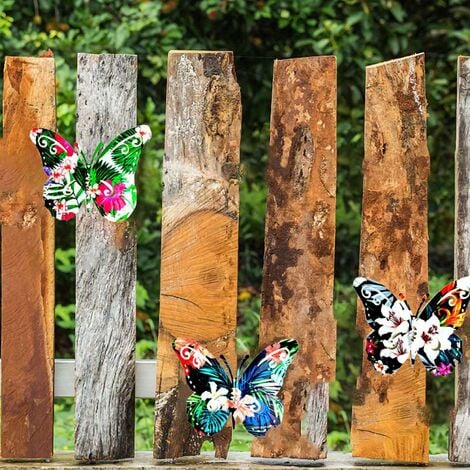 Décoration Murale Papillon en Métal Ornements De Jardin Extérieur