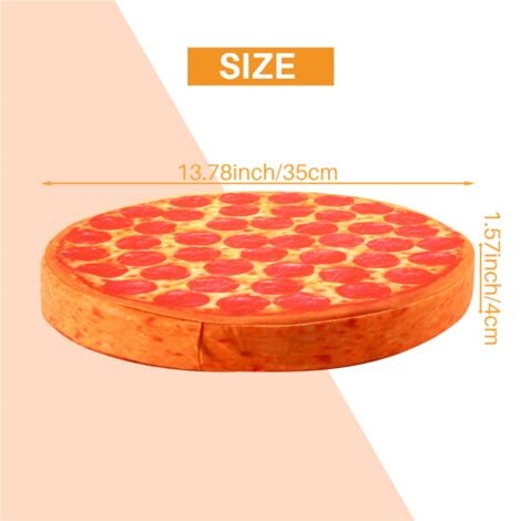 Simulation DéLicat 3D Oreiller en Peluche Oreiller Flapjack Drôle Pepperoni  Pizza Malbouffe Hipster Imprimer Cool Pizza Bout à Bout Oreiller