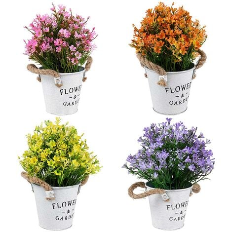 Fleurs Fleuries Plantes Florales Et Feuillage Dans Des Seaux Vases