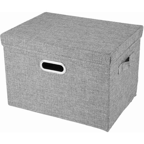 Cube de Rangement Tissu, Panier Cube de Rangement, Boite de Rangement  Pliable pour Jouets, Vêtement 25 x 25 x 25 cm (Lot de 1, Gris )