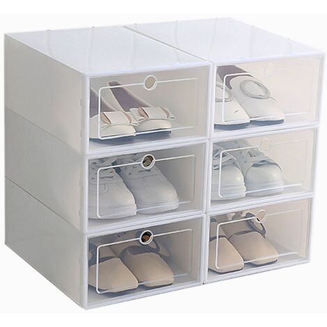 12 boîtes à chaussures pliables étui de rangement transparent baskets  organisate