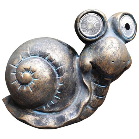 Statue d'escargot de jardin en fonte, maison, chalet, pelouse