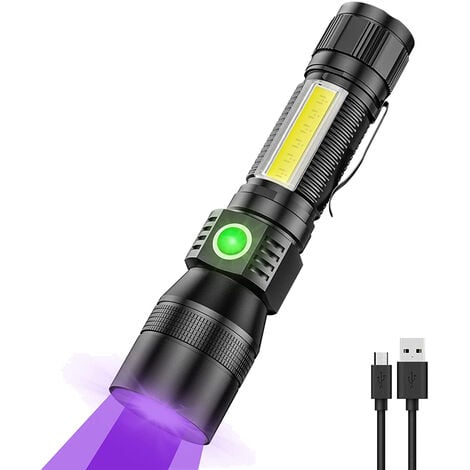 1 Paquet de Lampe de Poche UV LumièRe Violette, Petite Lampe de Poche LED  MagnéTique éTanche