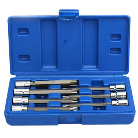 Douilles et embouts Torx étoilé empreinte T + E + TR, 3/8